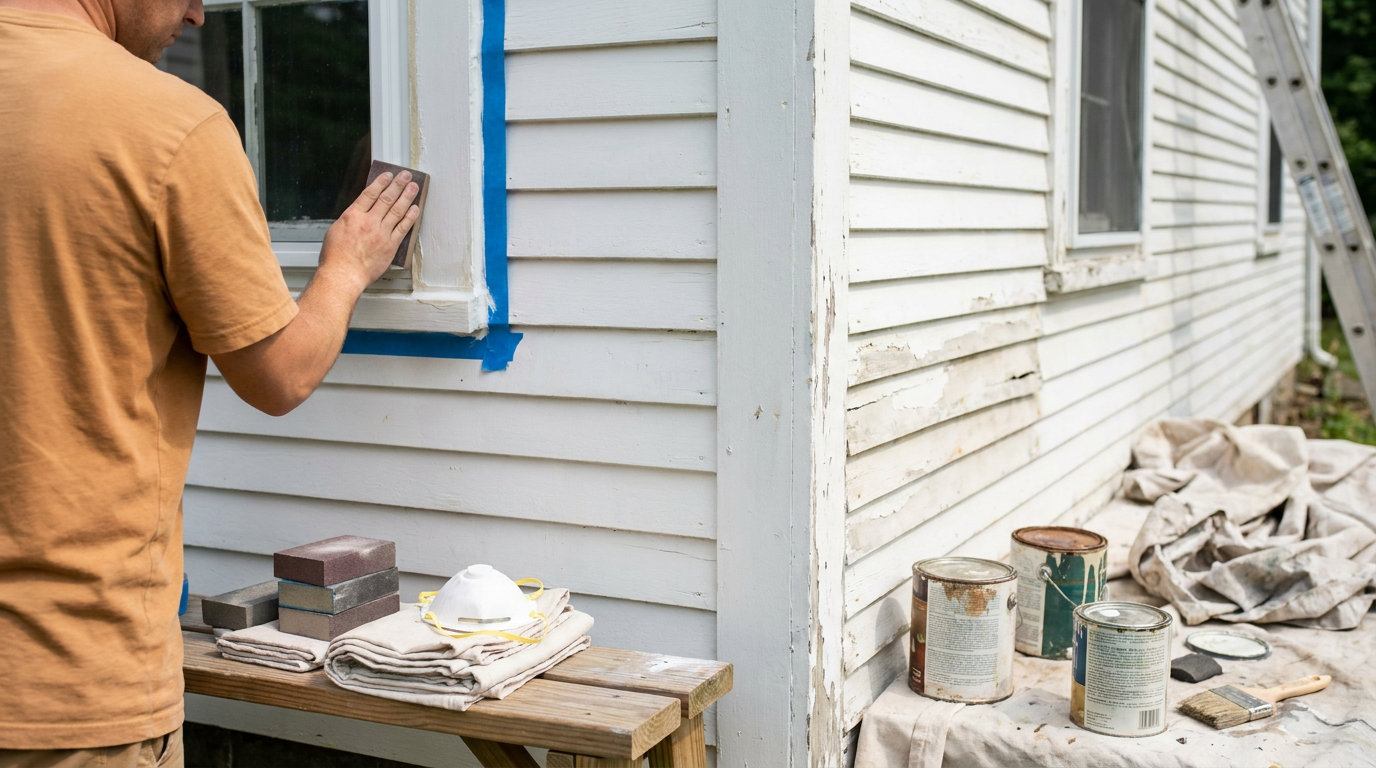 Prep difference between cheap house painting and professional painting