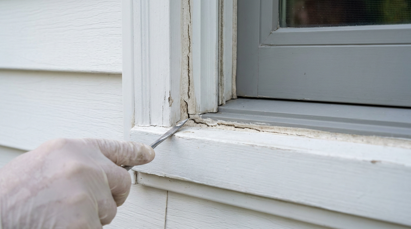 Professional review of exterior joints and transitions before repainting