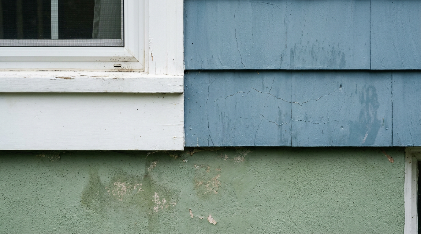 Exterior Surface Lifespan Comparison Exterior surface comparison showing how prep and exposure affect paint lifespan