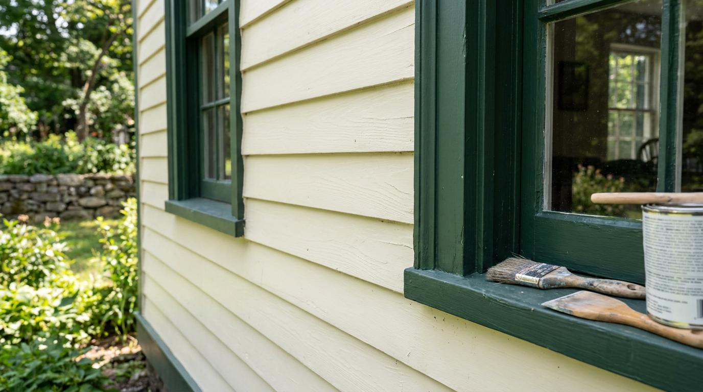 Wood exterior surface showing why prep and stability review matter before painting